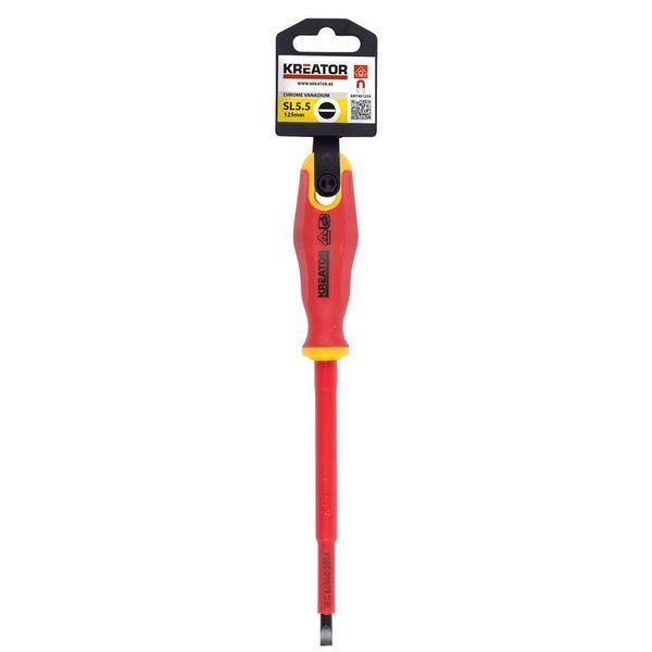 Викрутка діелектрична CrV 125мм SL5.5 vde Kreator KRT401204 фото