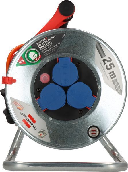 Подовжувач на котушці 25 м Brennenstuhl Garant-S 3 розетки 3300 Вт 220 В 16 А IP44 AT-N05V3V3-F 3G1,5мм&sup2; помаранчевий 1198740 фото