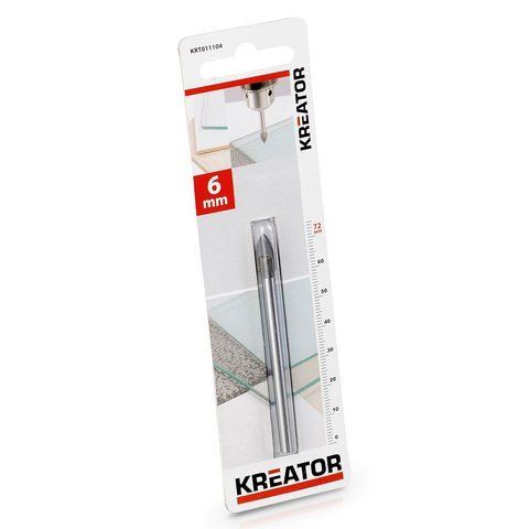 Свердло по плитці та склу &Oslash; 6x72mm Kreator KRT011104 фото