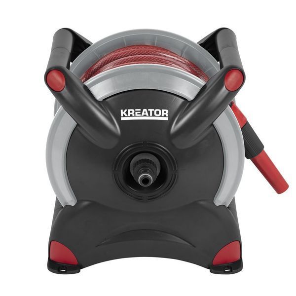 Котушка зі шлангом для поливу 15м &Oslash; 1/2" 18 бар Kreator KRTGR6720 фото
