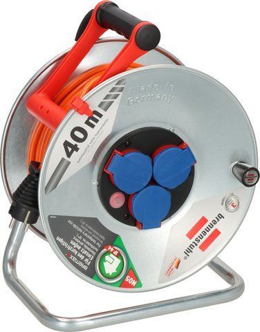 Подовжувач на котушці 40 м Brennenstuhl Garant-S 3 розетки 3300 Вт 220 В 16 А IP44 AT-N05V3V3-F 3G1,5мм&sup2; помаранчевий 1198750 фото