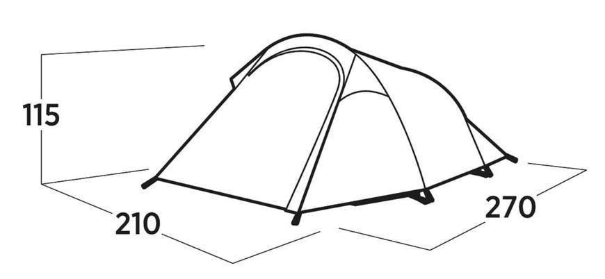 Намет туристичний 3 місний Easy Camp Reindal 2000 мм з тамбуром 120472 фото