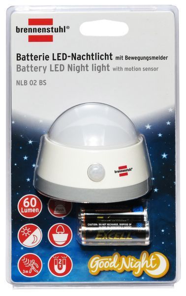 Світлодіодний нічник Brennenstuhl з датчиком руху та сутінок NLB 02 BS (1173290) 1173290 фото