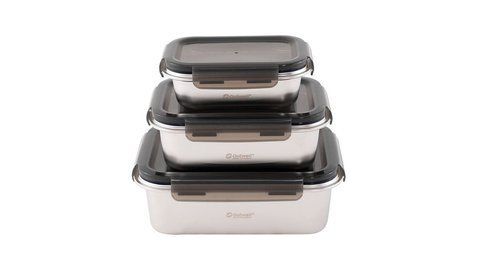Набір судків з нержавіючої сталі Outwell Camper Food Box Set 0,4л /1,2л/2,2л 651210 фото