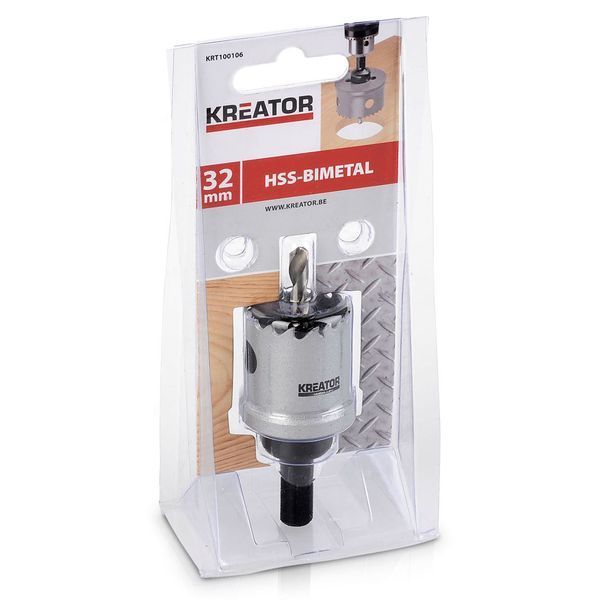 Коронка біметалева для дерева та металу &Oslash; 32mm Kreator KRT100106 фото