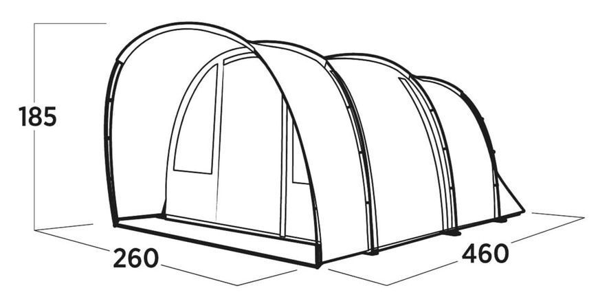 Намет сімейний 4 місний Easy Camp Skarvan 2000 мм з тамбуром 120496 фото