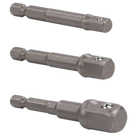 Набір перехідників для головок 1/4" 3/8" 1/2" 3шт Kreator KRT502102 фото