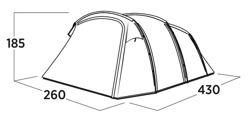 Намет кемпінговий 4 місний Easy Camp Hamra 2000 мм з тамбуром 120494 фото