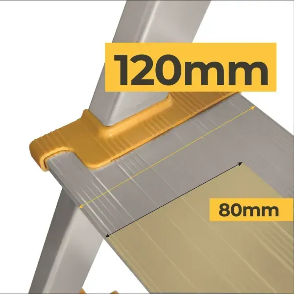 Драбина-стрем'янка DRABEST PRO MAX на 5 сходинки з органайзером 150кг DR-AL-D5-MAX фото
