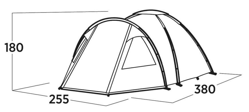 Намет туристичний 4 місний Easy Camp Kinn 2000 мм з тамбуром 120488 фото