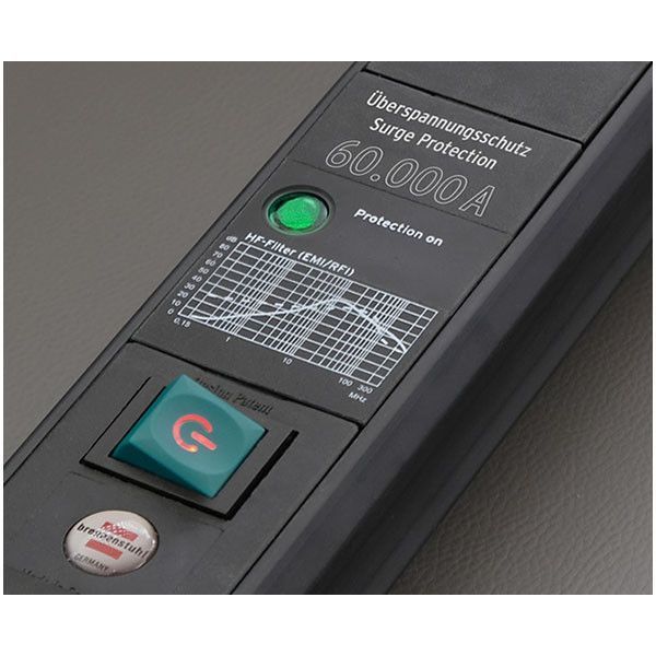 Мережевий фільтр 3 метри 6 розеток Brennenstuhl Premium-Line 60000А EMI / RFI 3500 Вт 16 A 3х1,5мм&sup2; 1951160401 фото