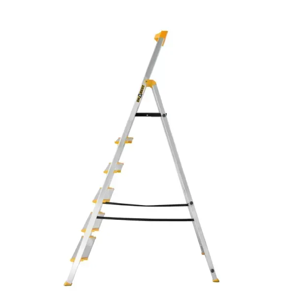 Драбина-стрем'янка DRABEST PRO MAX на 6 сходинки з органайзером 150кг DR-AL-D6-MAX фото