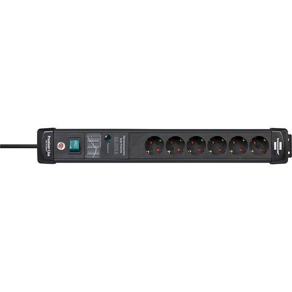 Мережевий фільтр 3 метри 6 розеток Brennenstuhl Premium-Line 60000А EMI / RFI 3500 Вт 16 A 3х1,5мм&sup2; 1951160401 фото