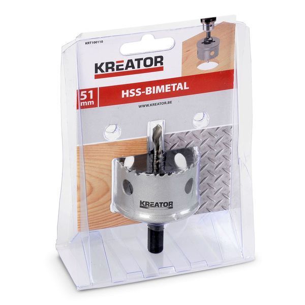Коронка біметалева для дерева та металу &Oslash; 51mm Kreator KRT100110 фото