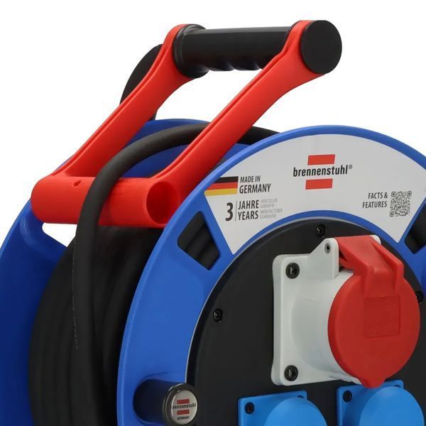 Подовжувач на котушці 30 м 3 розетки Brennenstuhl Garant CEE H07RN-F 5G1.5мм&sup2; 1182720010 фото