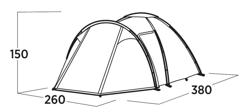 Намет сімейний 4 місний Easy Camp Lomsdal 2000 мм з тамбуром 120480 фото