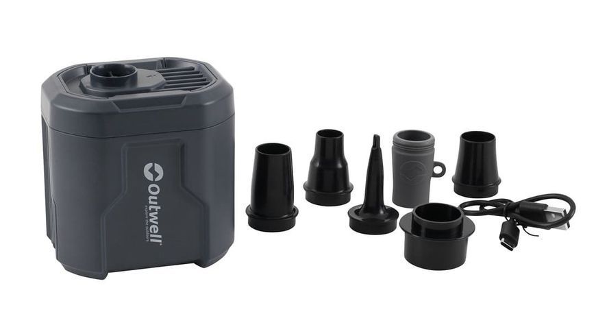 Насос акумуляторний Outwell Mistral Rechargeable Pump 600 л/хв 5 насадок USB-C Li-ion 11,1 В 1300 мАг 651278 фото
