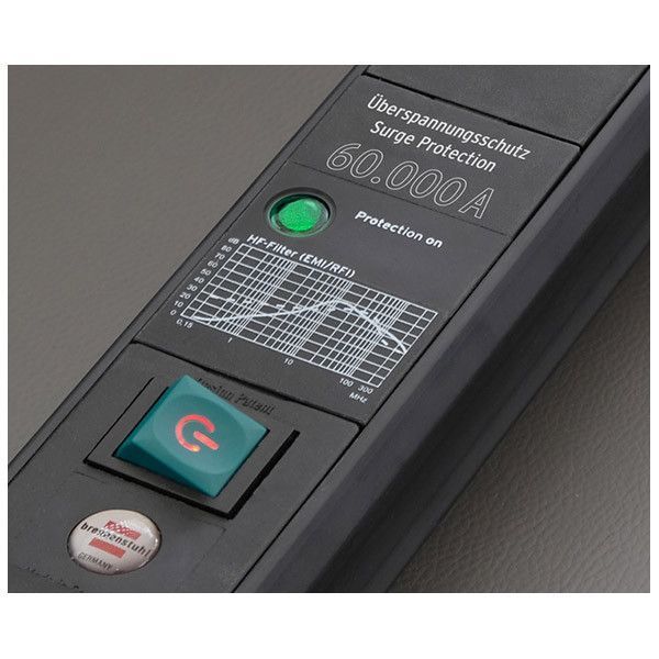 Мережевий фільтр 3 метри 6 розеток Brennenstuhl Premium-Line 60000A EMI/RFI 2 USB 5V/3100 mA 3500 Вт 16 А 3х1,5мм&sup2; 1951160606 фото