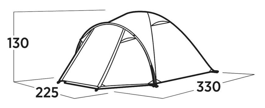 Намет туристичний 4 місний Easy Camp Setesdal 2000 мм з тамбуром 120478 фото