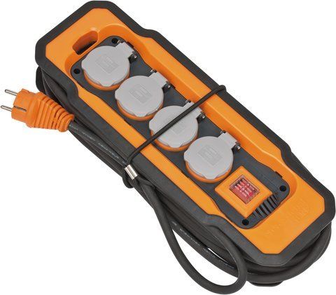 Подовжувач 8 метрів 4 розетки Brennenstuhl Professional Line ударостійкий корпус 3500 Вт 16 А IP54 3х1,5мм&sup2; 9156480100 фото
