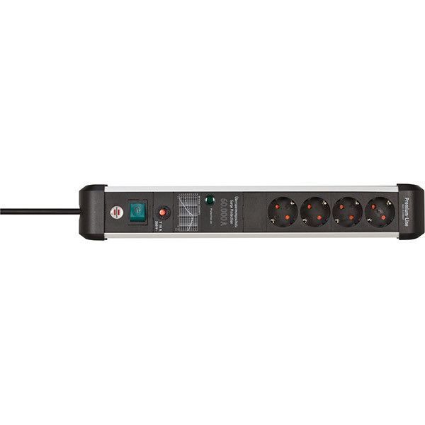 Мережевий фільтр 3 метри 4 розетки Brennenstuhl Premium Protect-Line 60000A EMI/RFI 3500 Вт 16 А 3х1,5мм&sup2; 1391010400 фото