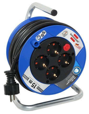 Подовжувач на котушці 15 м Brennenstuhl Garant Compact 4 розетки 3500 Вт IP20 H05VV-F 3G1,5мм&sup2; 1079180004 фото