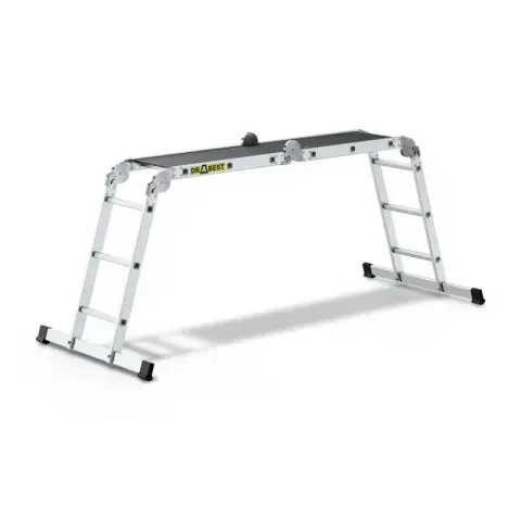Драбина шарнірна з помостом Drabest PRO 4х3 сходинки 150 кг (DP-4x3-PRO)