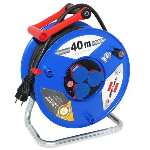 Подовжувач на котушці 40 м Brennenstuhl Garant 3 розетки 3300 Вт 220 В 16 А IP44 H07RN-F 3G2,5мм&sup2; чорний 1233120 фото