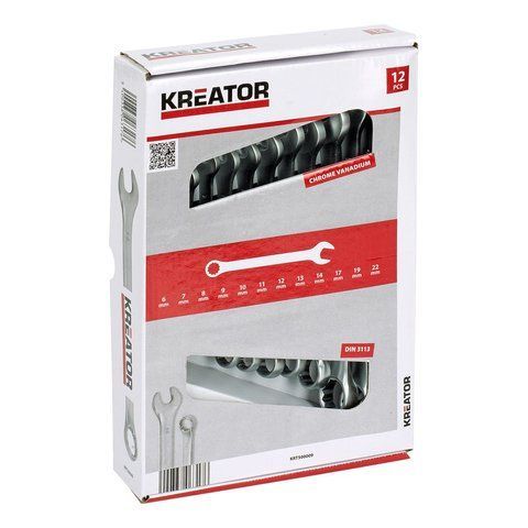 Набір комбінованих ключів 6-22мм 12шт коробка Kreator KRT500009 фото