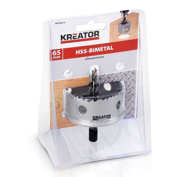 Коронка біметалева для дерева та металу &Oslash; 65mm Kreator KRT100113 фото