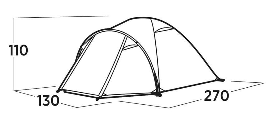 Намет туристичний 2 місний Easy Camp Setesdal 2000 мм з тамбуром 120476 фото