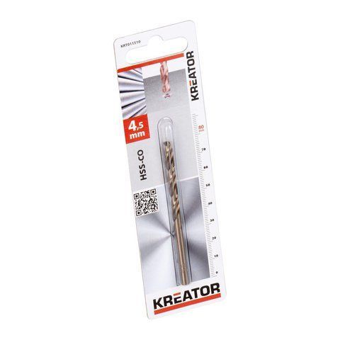 Свердло з кобальту для металу &Oslash; 4.5x80mm Kreator KRT011510 фото