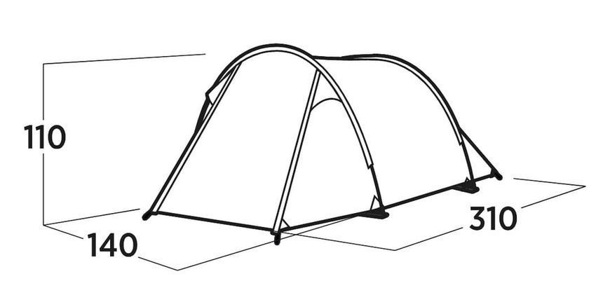 Намет туристичний 2 місний Easy Camp Hemsedal 2000 мм з тамбуром 120473 фото