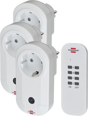 Розетки з пультом ДУ Brennenstuhl Comfort-Line 3 шт в наборі (1507040) 1507040 фото