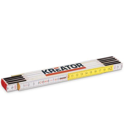 Лінійка розкладна дерев'яна 2м Kreator KRT701002 фото