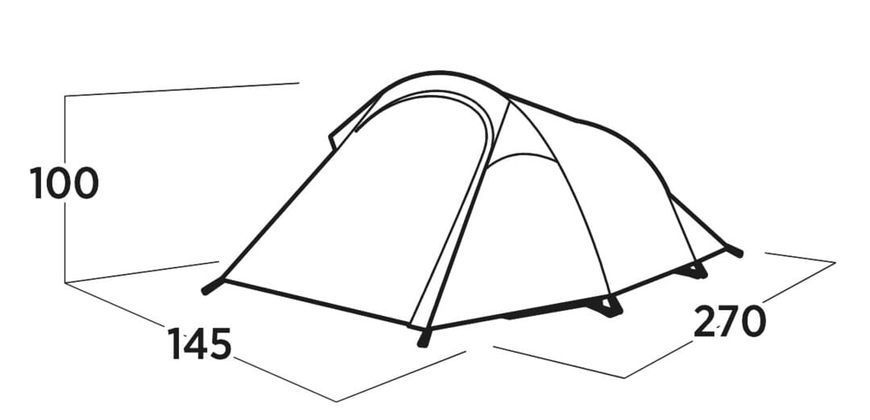 Намет туристичний 2 місний Easy Camp Reindal 2000 мм з тамбуром 120471 фото