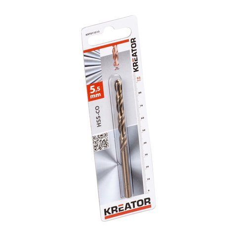 Свердло з кобальту для металу &Oslash; 5.5x93mm Kreator KRT011513 фото