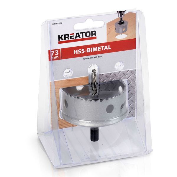 Коронка біметалева для дерева та металу &Oslash; 73mm Kreator KRT100116 фото