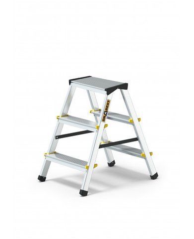 Драбина-стрем'янка DRABEST PRO двостороння 2х3 сходинки 150кг (DD3-150) DD3-150 фото
