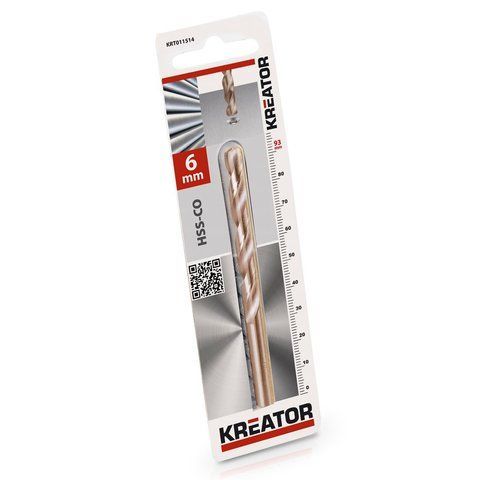 Свердло з кобальту для металу &Oslash; 6x93mm Kreator KRT011514 фото