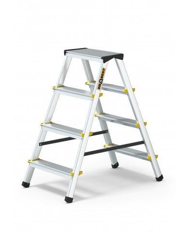 Драбина-стрем'янка DRABEST PRO двостороння 2х4 сходинки 150кг (DD4-150) DD4-150 фото