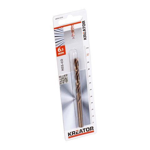 Свердло з кобальту для металу &Oslash; 6.5x101mm Kreator KRT011515 фото