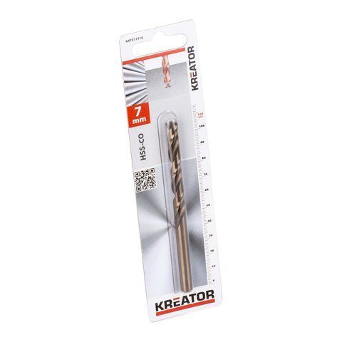 Свердло з кобальту для металу &Oslash; 7x109mm Kreator KRT011516 фото