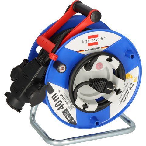 Подовжувач на катушці 38+2м Brennenstuhl Garant-G 3300 Вт 220 В 16 А IP44 H07RN-F3G1,5мм&sup2; чорний 1188380301 фото