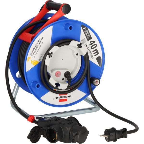 Подовжувач на катушці 38+2м Brennenstuhl Garant-G 3300 Вт 220 В 16 А IP44 H07RN-F3G1,5мм&sup2; чорний 1188380301 фото
