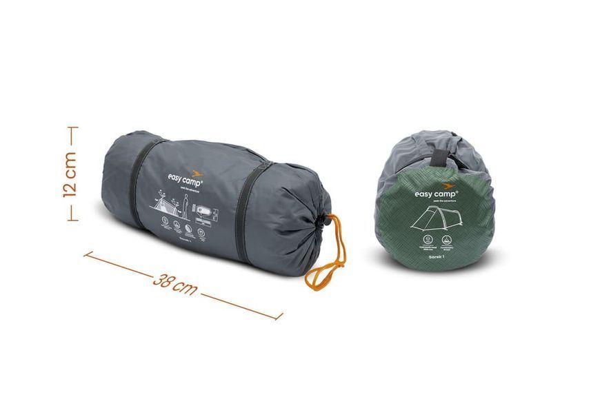 Намет трекінговий одномісний Easy Camp Sarek 2000 мм з тамбуром 120467 фото