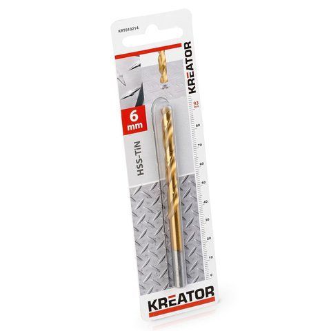 Свердло по металу з титановим покриттямі &Oslash; 6x93mm Kreator KRT010214 фото