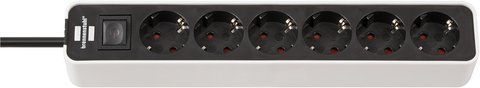 Подовжувач 1,5 метра 6 розеток Brennenstuhl Ecolor 3500 Вт білий 1153260020 фото