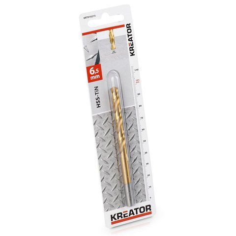 Титанове свердло по металу &Oslash; 6.5x101mm Kreator KRT010215 фото