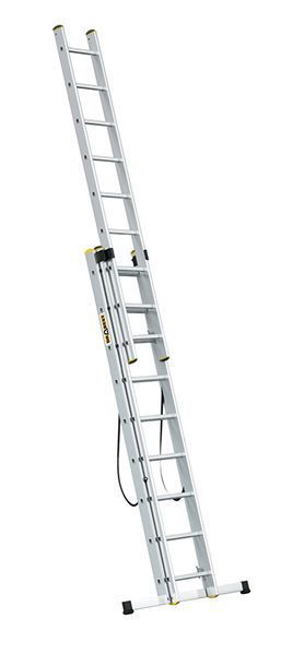Драбина 3-секційна універсальна DRABEST PRO 3х9 сходинок (DW3/9-150) DW3/9-150 фото